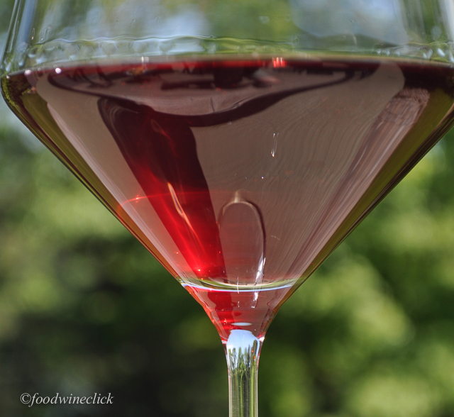 Haden Fig Pinot Noir shows a beautiful transparent garnet color in the glass