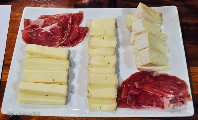 A nice assortment of cheese and charcuterie to pair with our wines.