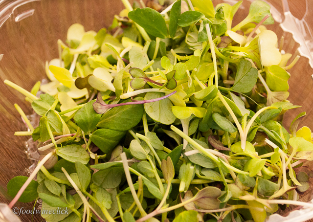 A sample of pea shoots and micro-greens