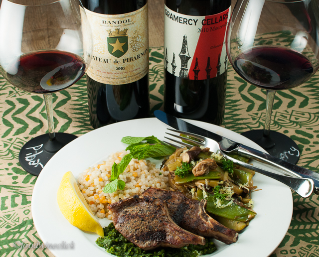 Cardamom spiced lamb chops with Bandol / Mourvèdre