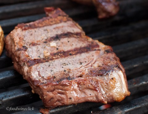 Steak with garlic, salt, & pepper