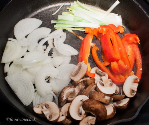 We decided to sautée the veggies today.