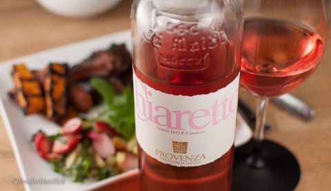 Chiaretto Rosé was lively and light, nice with the salad.