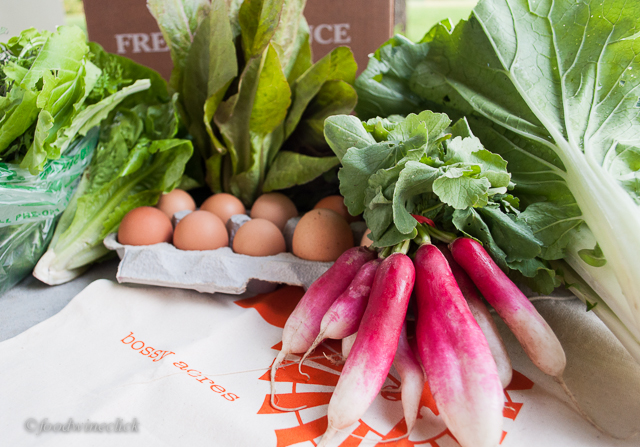 The haul from our first CSA box.