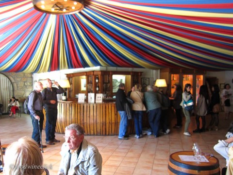 Gather in the tasting room before the tour