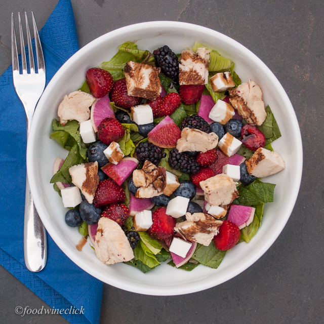 The fruit and feta cheese make a nice contrast to the peppery turnips.