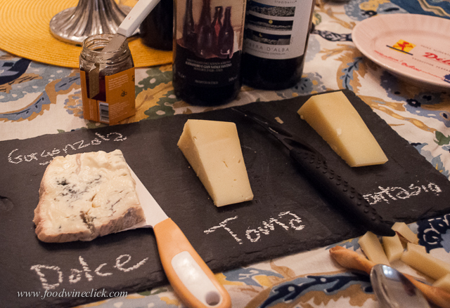 Formaggi: Gorgonzolla Dolce, Toma, Montasio