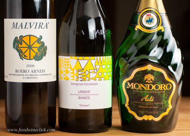 Roero Arneis, Langhe Bianco, and Asti