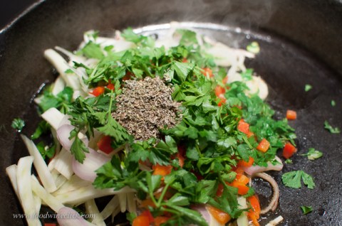 Veggie prep and sauté