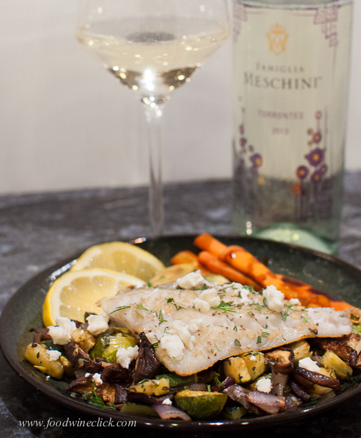 Fish on roasted veggies - a healthy Friday dinner choice