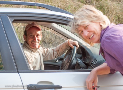 Franco pulled over just to say "hi".