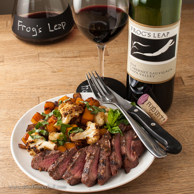 You're serving Frog's Leap with steak, what time should I arrive?