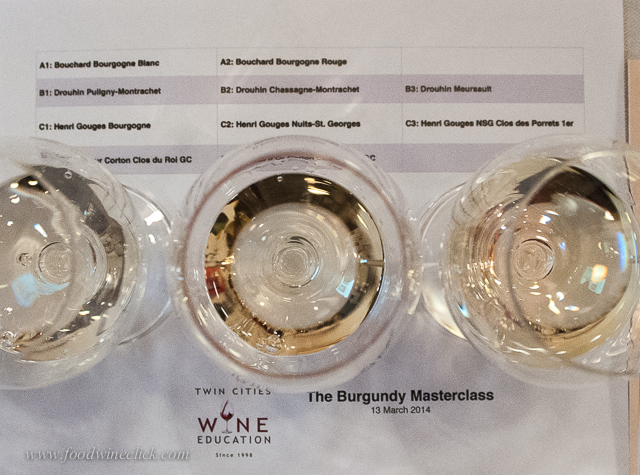 In the glass, 2011 on the left, 2009 center and right