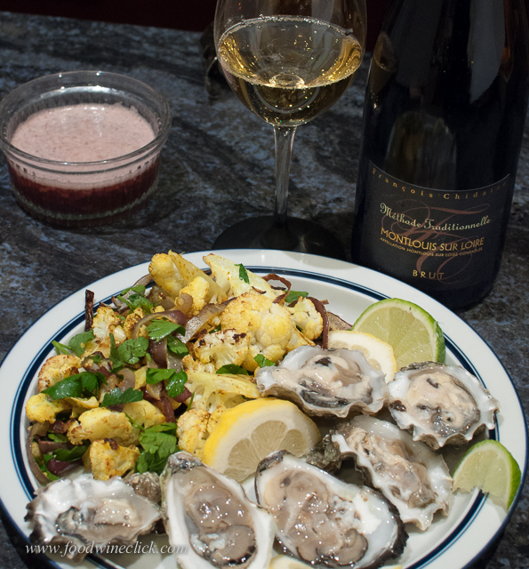Oysters and Curry Roasted Cauliflower