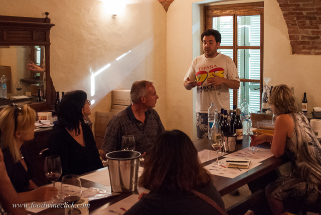 Nicola's enthusiasm continued in the tasting room.