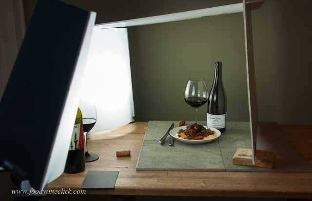food photography setup