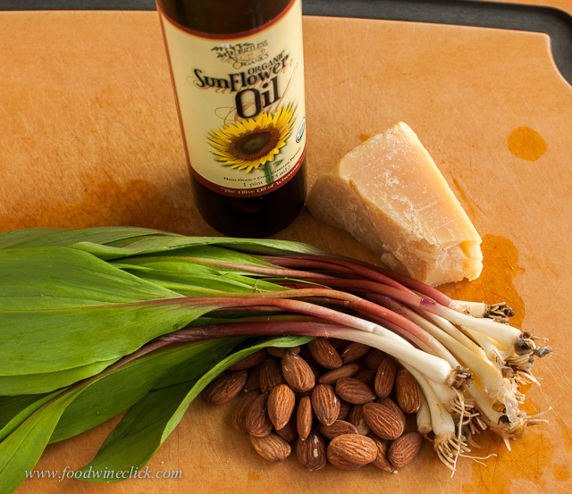 Garlic ramp pesto only requires a few ingredients