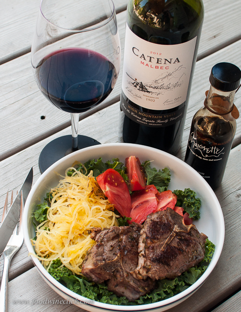 Bold and ripe, the Catena Malbec was very nice with a bold lunch salad.