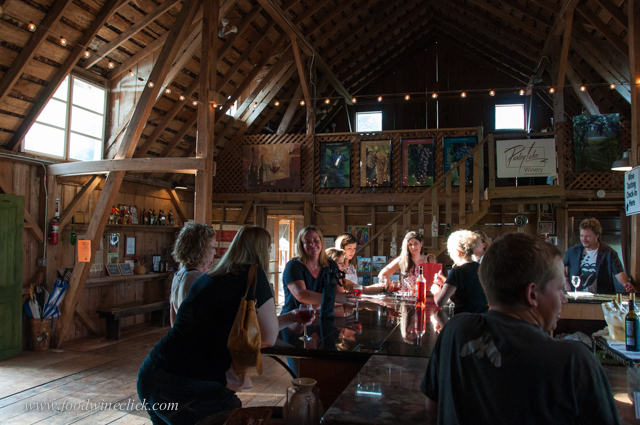 The tasting room is in part of the old barn, rustic but nice!