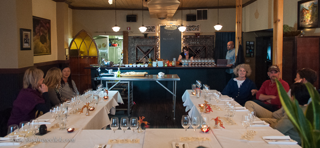 Tiny kitchen?  No problem, convert the dining room to the classroom.