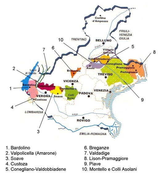 Wine Zones of the Veneto
