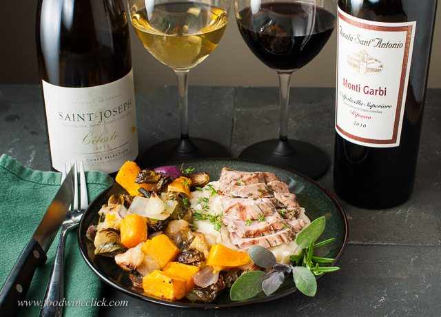 wines with food text