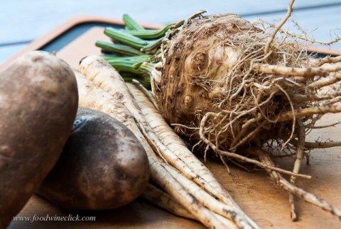 potatoes, parsnips, celeriac