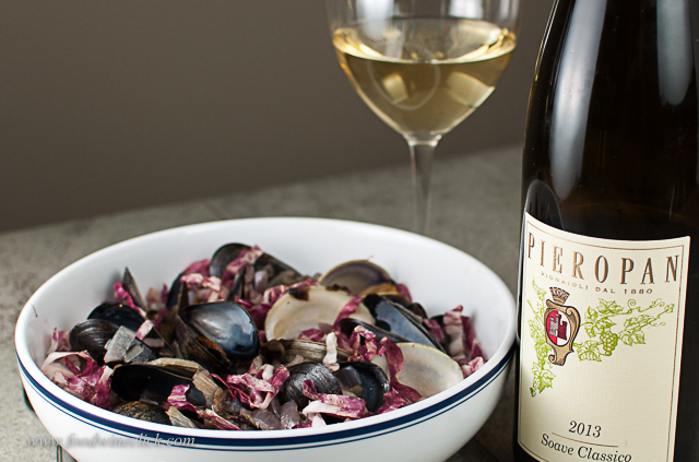The Pieropan Soave Classico was just a bit better with the radicchio & clams
