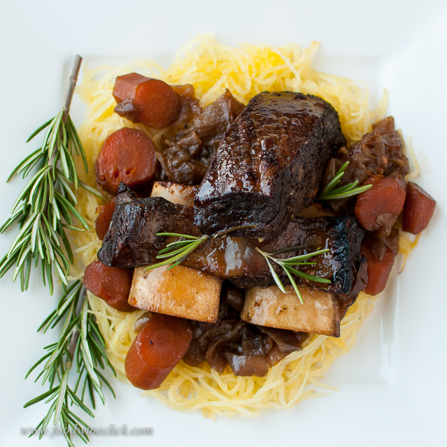 Meaty beer braised short ribs