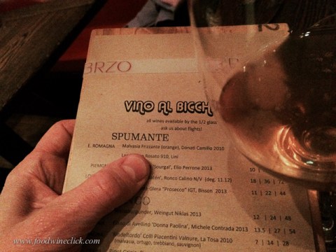 Terzo has a great selection of BTG wines