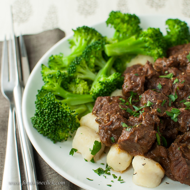 We served our paprikash on gnocchi, but you could use polenta or potatoes.