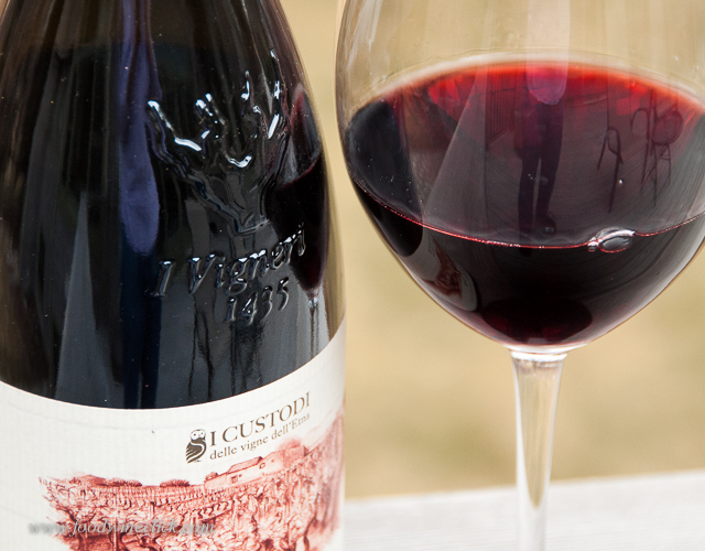 Wines from this area come from the lower reaches of the Mt. Etna volcano. Etna Rosso is mostly Nerello Mascalese. A lovely medium bodied red wine.