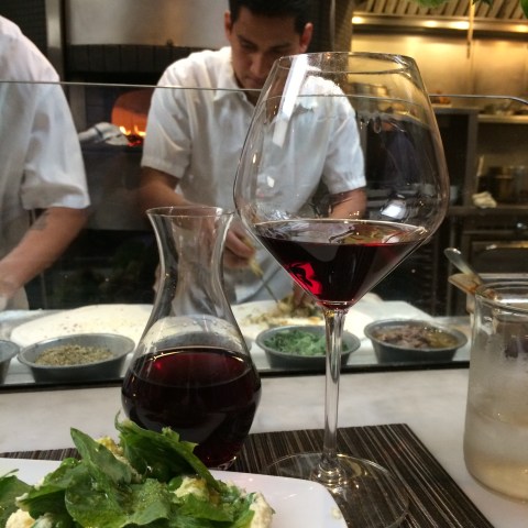 At the chef's table (counter), you can watch the kitchen in action.
