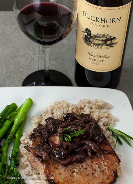 Duckhorn Merlot with grilled pork
