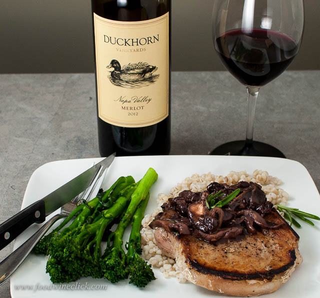 duckhorn merlot paired with pork