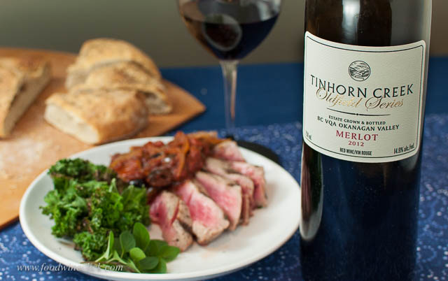 Tinhorn Creek Merlot with rare tuna for #MerlotMe