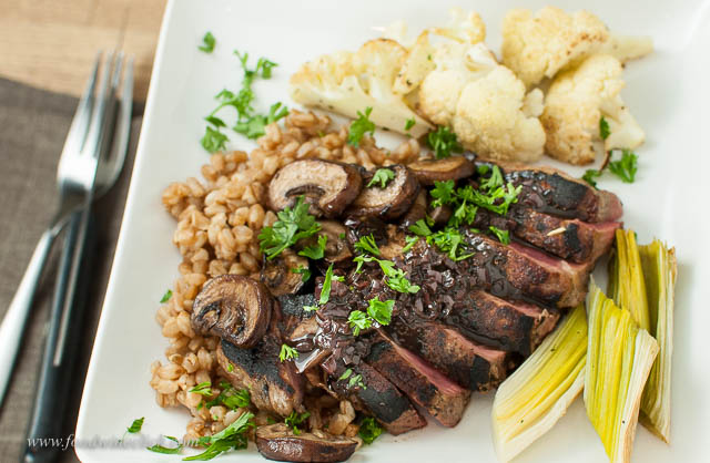 After the smoke and steam cleared, it turned out to be a nice steak with a red wine reduction sauce. Phew!