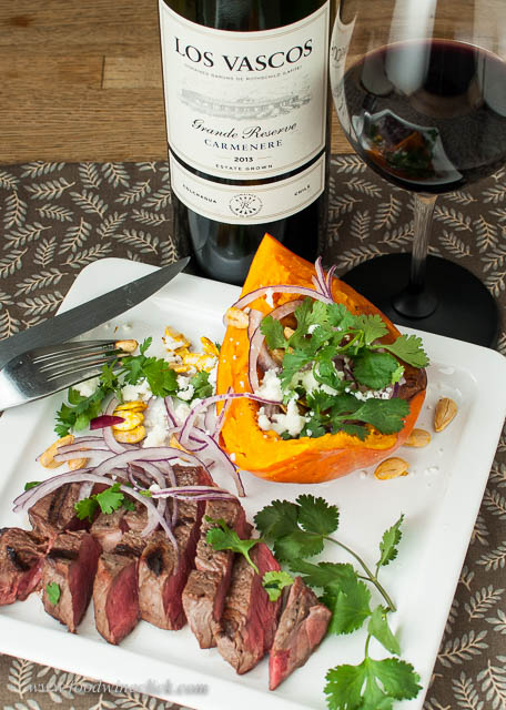 Carménère is a natural choice with grilled red meat and earthy squash.