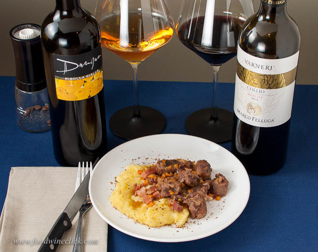 Skin-fermented white or red wine with your goat?