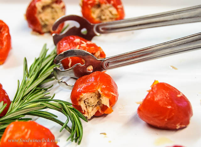 Tuna stuffed peppers to start the evening