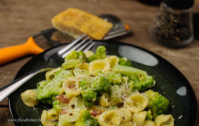 orecchiette pasta with broccoli and pancetta