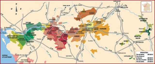Loire River Valley wine regions courtesy of wikipedia.org