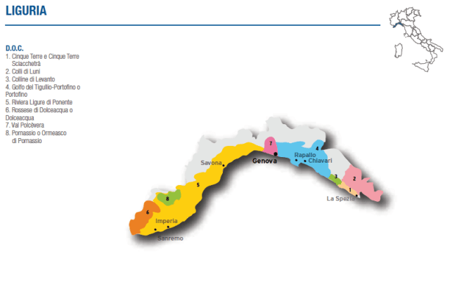 Liguria wine map courtesy of www.italianwinecentral.com