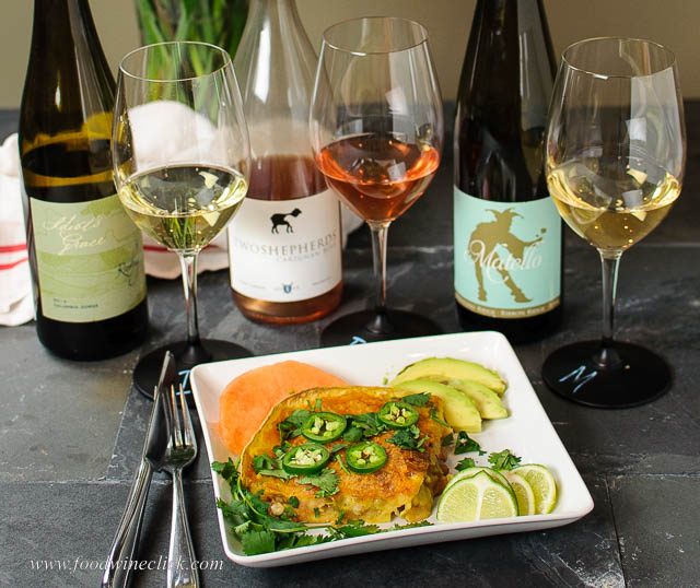 wine pairing with spicy shrimp enchiladas