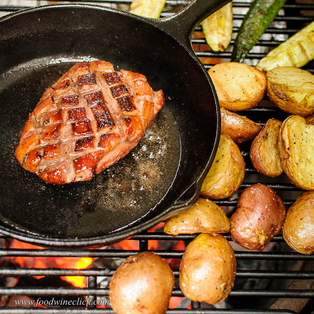 think of the grill as an old fashioned fireplace