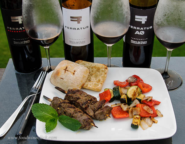 Ferratus Ribera del Duero with lamb kebabs