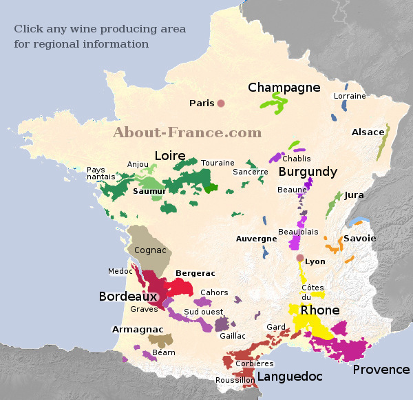 France wine map
