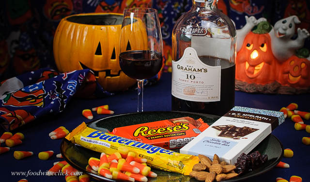 Graham's 10 Year Tawny Port paired with Halloween Candy