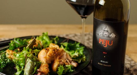 Peju Merlot paired with Zuni Cafe Chicken