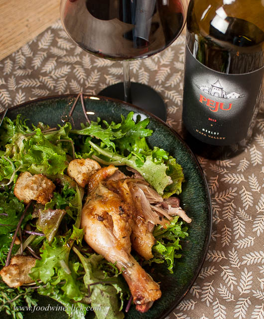 Peju Merlot paired with Zuni Cafe Chicken